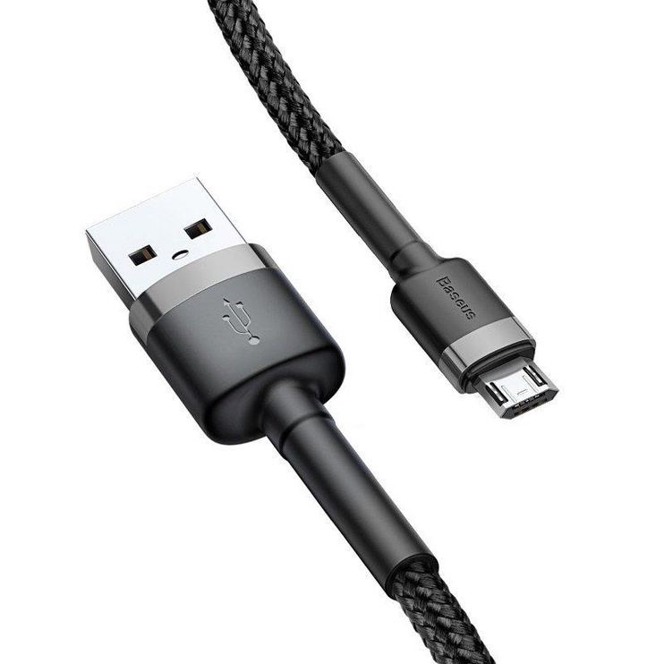 Vads Baseus, Micro USB/USB 2.0 Type A, 0.2 m, melna