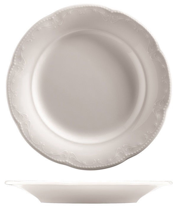 Šķīvis pusdienu Kütahya Porselen Caprice, Ø 26 cm, balta
