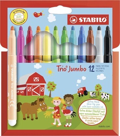 Stabilo Fibre-Tip Pens Trio Jumbo 12pcs