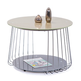 Kavos staliukas Halmar Riva Beige/Grey, 700x700x500 mm