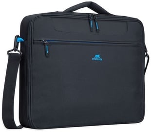 Klēpjdatoru soma Rivacase Clamshell, melna, 16"