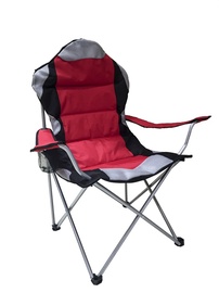 Krēsls YXC-605-1, melna/sarkana/pelēka