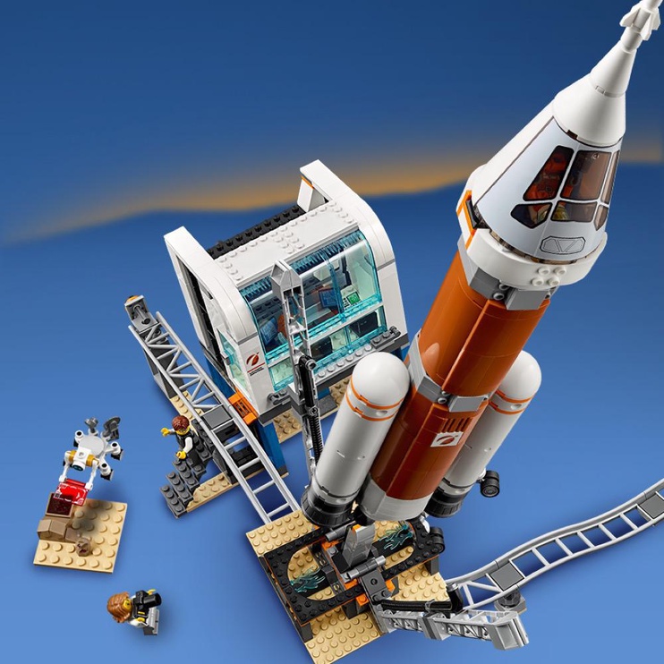 Конструктор LEGO City Космическая ракета и пункт управления запуском, 837 шт.