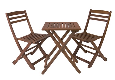 Āra mēbeļu komplekts Home4you Rouen K06237, brūns, 2 sēdvietas