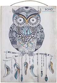 Home4you Wooden Printed Picture Country 29x40cm Owl 83762