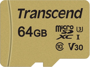 Atmiņas karte Transcend TS64GUSD500S, 64 GB