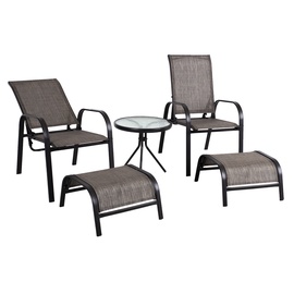Sodo baldų komplektas Home4you Dakota Black/Grey