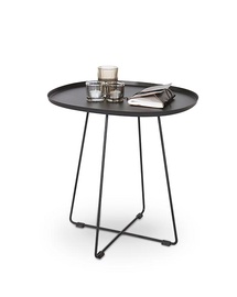 Kafijas galdiņš Halmar Tina, melna, 500x420x510 mm