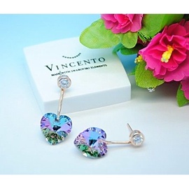 Vincento Earrings with Swarovski Elements Xilion Heart VE-2081