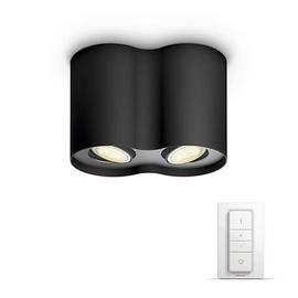 Išmanusis šviestuvas Philips Pillar Hue, juodas, 2x5.5W 230V