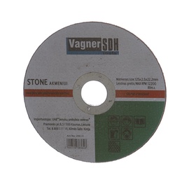 Lõikeketas Vagner 125x2.5x22.23mm, kivile