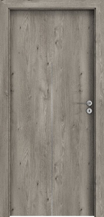Полотно межкомнатной двери Porta H1 Porta line H1, левосторонняя, сибирский дуб, 203 x 64.4 x 4 см