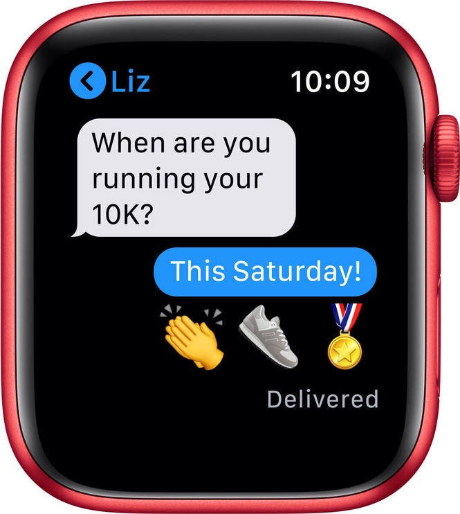 Умные часы Apple GPS + Cellular 44mm, красный