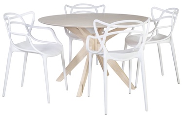 Home4you Dining Room Set Jenna 4 White/Oak/Grey