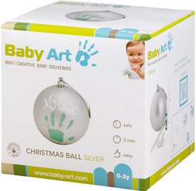 Baby Art Christmas Ball Silver