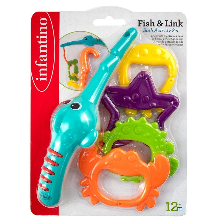Mänguloom Infantino Fish & Link, mitmevärviline