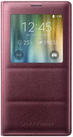 Samsung S View Book Flip Case For Samsung Galaxy Note 4 Dark Red