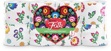 Туалетная бумага Kartika Folk, 3 сл, 8 л.