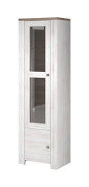Idzczak Meble Newada 01 1D Glass Cabinet Northland/Sonoma Oak Trufla