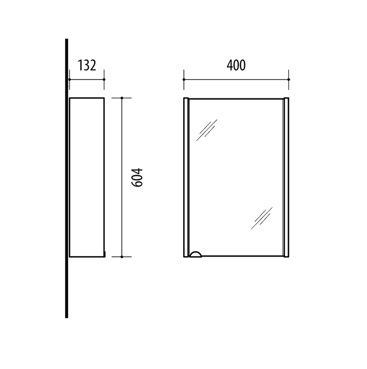 Vannitoakapp Riva Sense SV40-18A, hall, 13.2 cm x 40 cm x 60.4 cm