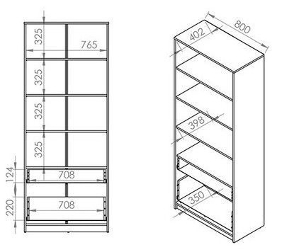 ML Meble Shelf IQ 04 Green