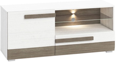 TV galds ML Meble Blanco 10 White/Grey, 1280x420x550 mm