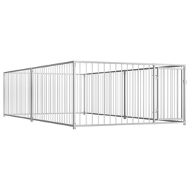 Koerapuur VLX Outdoor Dog Kennel Silver, 2000x4000x1000 mm