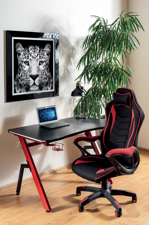 Biroja krēsls Zenvo, melna/sarkana