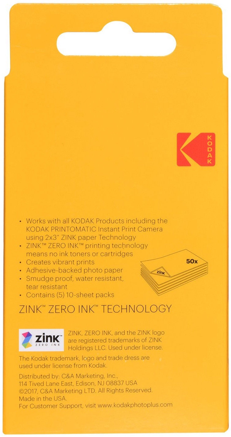 kodak zink photo paper 50