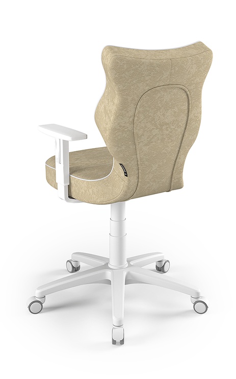 Vaikiška kėdė su ratukais Duo VS26, balta/smėlio ruda, 37.5 cm x 100 cm