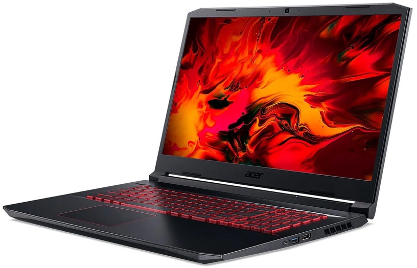 Portatīvais dators Acer Nitro, Intel® Core™ i7-10750H Processor, 8 GB, 512 GB, 17.3 ", Nvidia GeForce RTX 3060, melna/sarkana