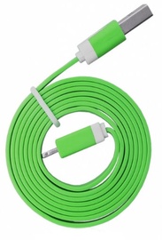 Global Technology Flat USB Lightning Cable For Apple 8pin Green