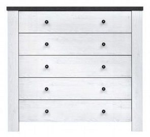 Black Red White Antwerpen Drawer 101x92x40cm White