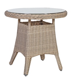 Dārza galds Home4you Pacific Beige, 60 x 60 x 55 cm