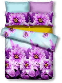 Gultas veļas komplekts DecoKing Emerald, zila/violeta, 200x220/80x80 cm