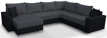Kampinė sofa Platan Gustaw 04 Dark Grey, 315 x 135 x 87 cm