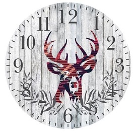 Platinet Deer Wall Clock Grey