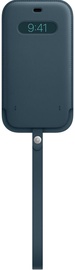 Vāciņš Apple iPhone 12 Pro Max Leather Sleeve with MagSafe, Apple iPhone 12 Pro Max, zila
