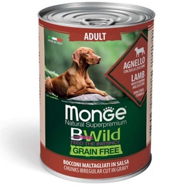 Влажный корм для собак Monge BWild Chunkies In Gravy Adult Lamb With Pumpkin And Zucchini, 0.4 кг