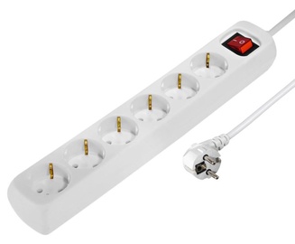 Hama Power Strip 6 Outlet 3m White