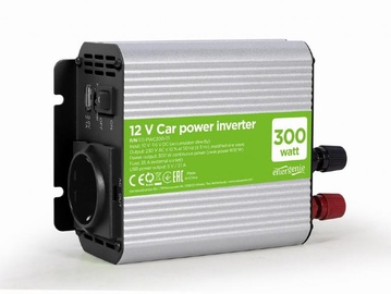 Laadija Gembird EG-PWC300-01, USB 2.0, must/roheline/hall, 300 W