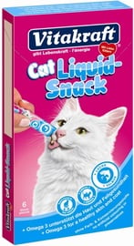 Лакомство для кошек Vitakraft Cat Liquid Snack Salmon & Omega3 6pcs