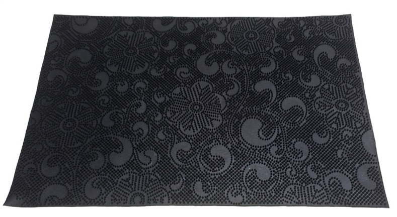 Придверный коврик Domoletti Rpn 0062, черный, 40 см x 60 см x 0.8 см