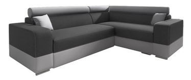 Stūra dīvāns Idzczak Meble Infinity Mini Dark Grey/Grey, labais, 256 x 186 x 93 cm