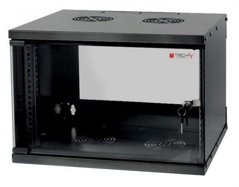 Techly Wall Rack Cabinet 19" 6U D320 Black