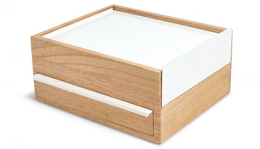 Umbra Stowit Jewelry Box White/Wood