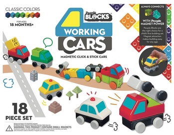 Konstruktorius People Blocks Working Cars, 18 vnt.