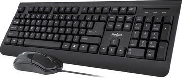 Klaviatūra Rebel WDS100 Keyboard + Mouse Black