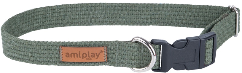 Kaklasiksna suņiem Amiplay Cotton, zaļa, 280 - 400 mm x 15 mm, 28-40