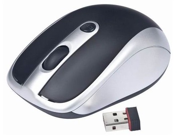 Kompiuterio pelė Gembird MUSW-002 Black/Silver, bevielė, optinė